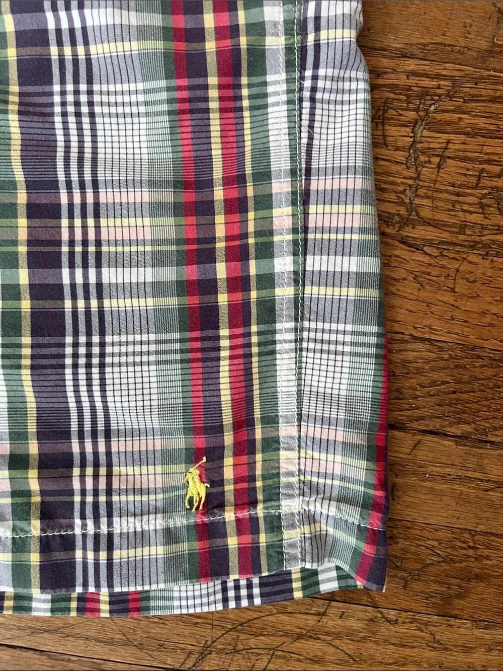 Boys Ralph Lauren Polo Plaid Swim Trunks - Multi-Color